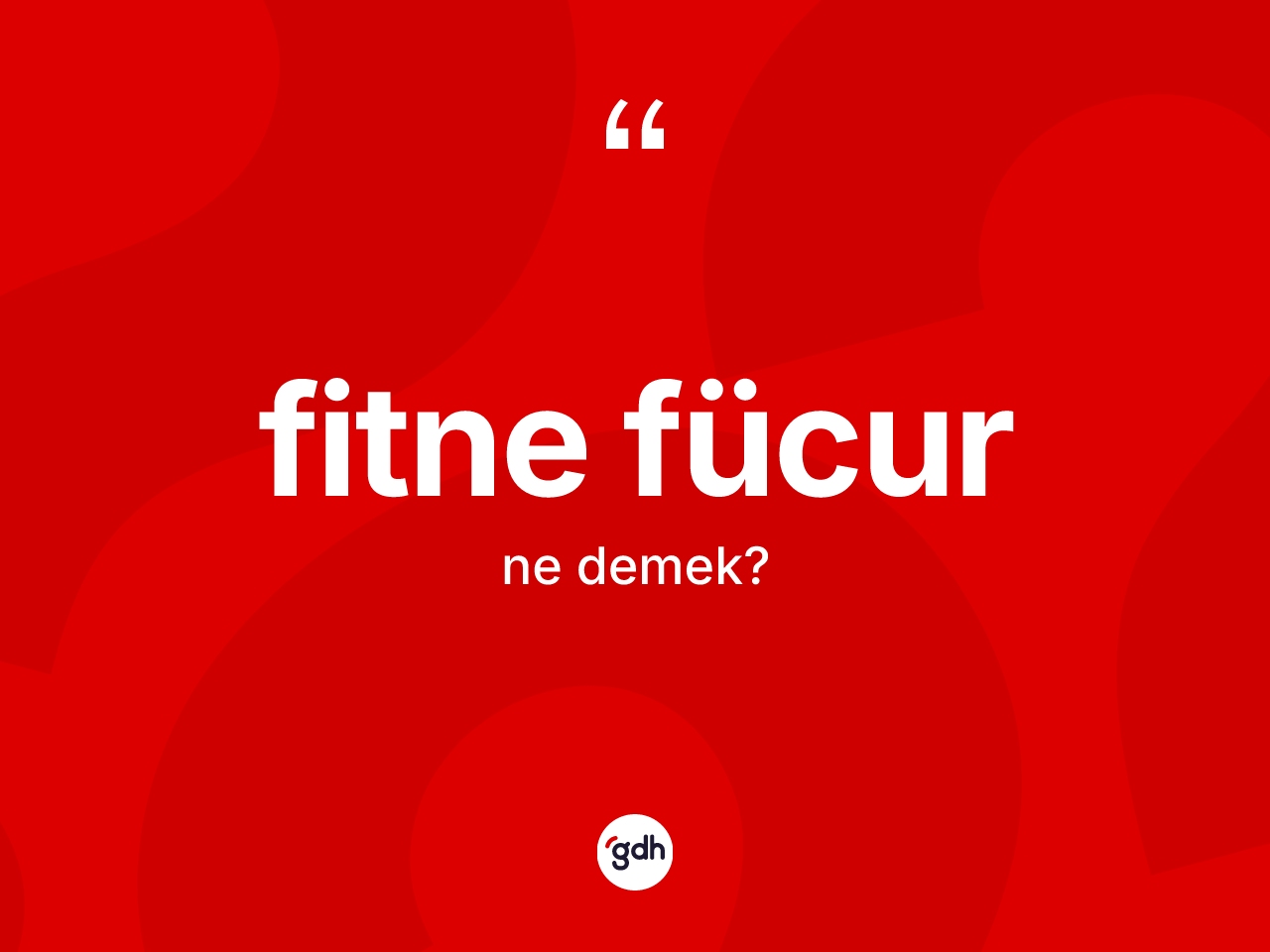 Fitne fücur kelimesinin tanımı nedir? Fitne fücur kelimesinin TDK anlamı nedir?