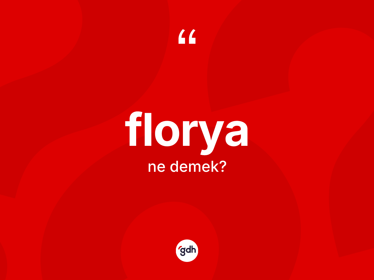 Florya kelimesinin anlamı nedir? Florya kelimesinin TDK'ya göre açıklaması nedir?