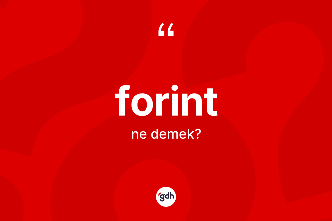 Forint kelimesinin anlamı nedir? Forintin halk arasındaki kullanımı nasıldır?