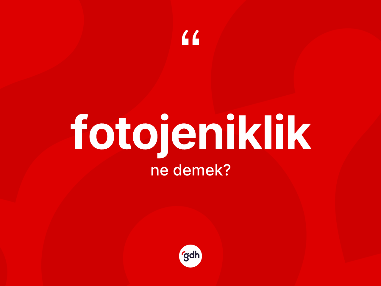 Fotojeniklik ne anlama gelir? Fotojeniklik kelimesinin kaç farklı anlamı var?