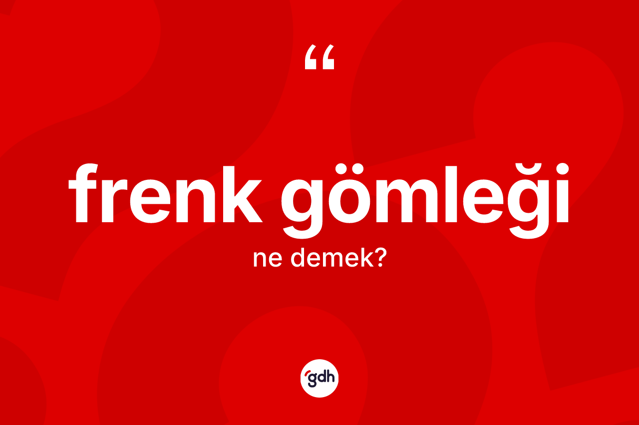 Frenk gömleği kelimesinin sözlükteki tanımı nedir? Frenk gömleğinin TDK'ya göre anlamı nedir?