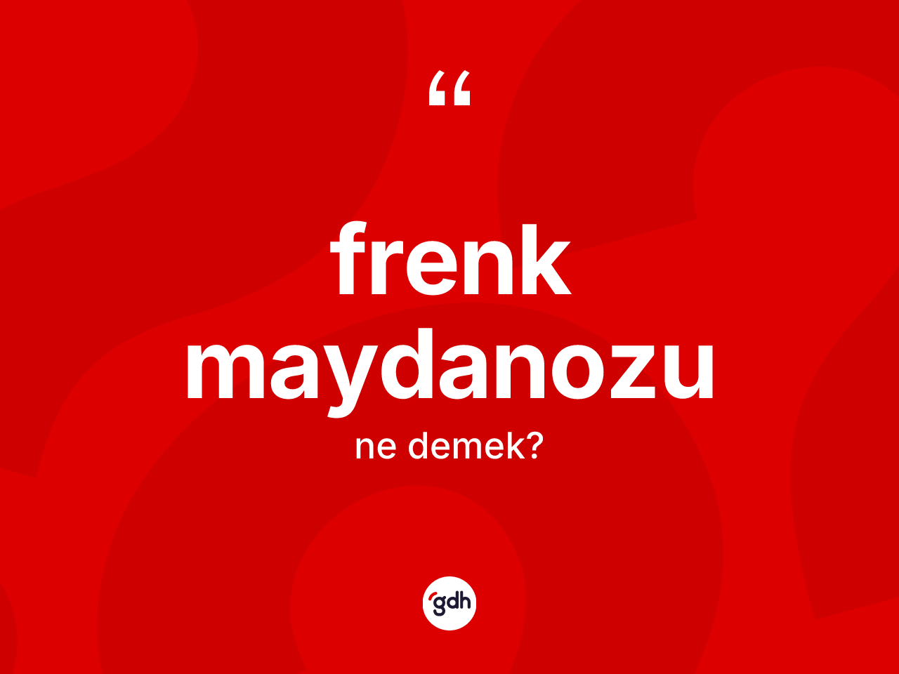 Frenk maydanozu kelimesinin sözlükteki tanımı nedir? Frenk maydanozunun TDK'ya göre anlamı nedir?