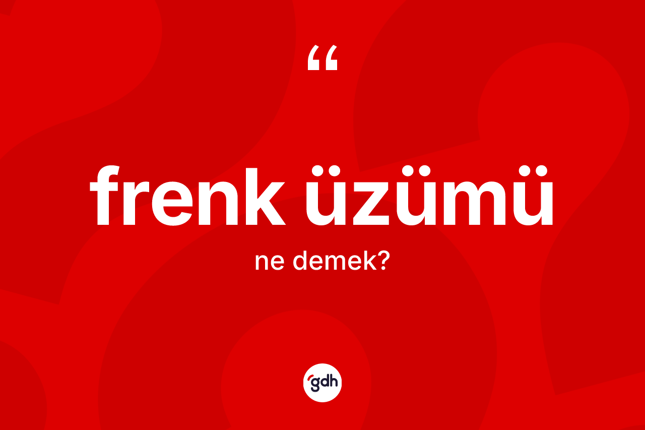 Frenk üzümü kelimesinin sözlükteki tanımı nedir? Frenk üzümünün sözlükteki anlamı nedir?