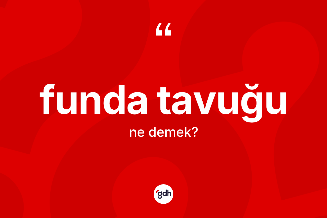 Funda tavuğu kelimesi nedir? Funda tavuğu kelimesinin TDK anlamı nedir?