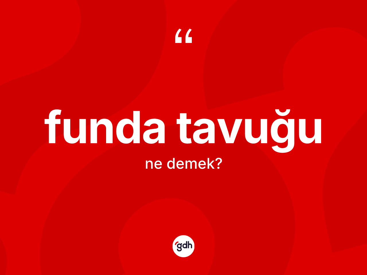 Funda tavuğu kelimesi nedir? Funda tavuğu kelimesinin TDK anlamı nedir?