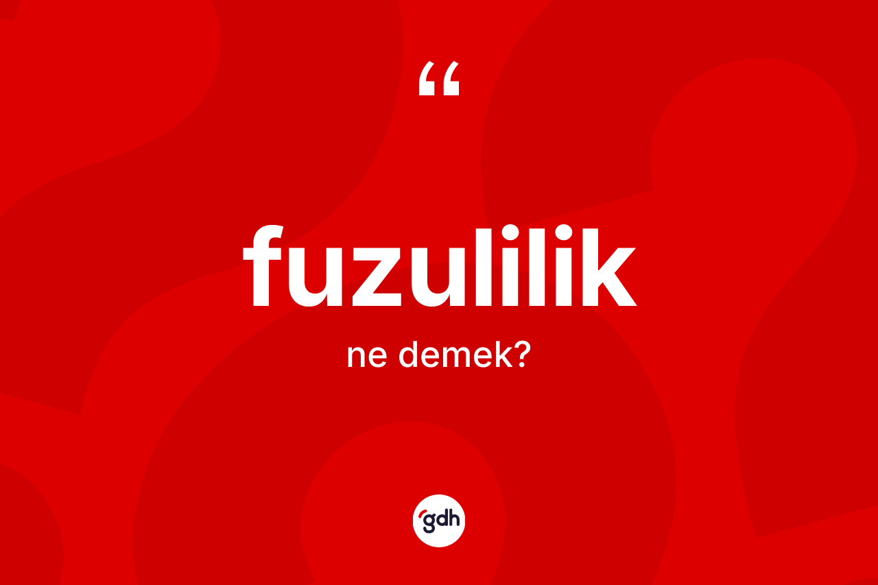 Fuzulilik kelimesinin anlamı nedir? Fuzuliliğin TDK'ya göre anlamı nedir?