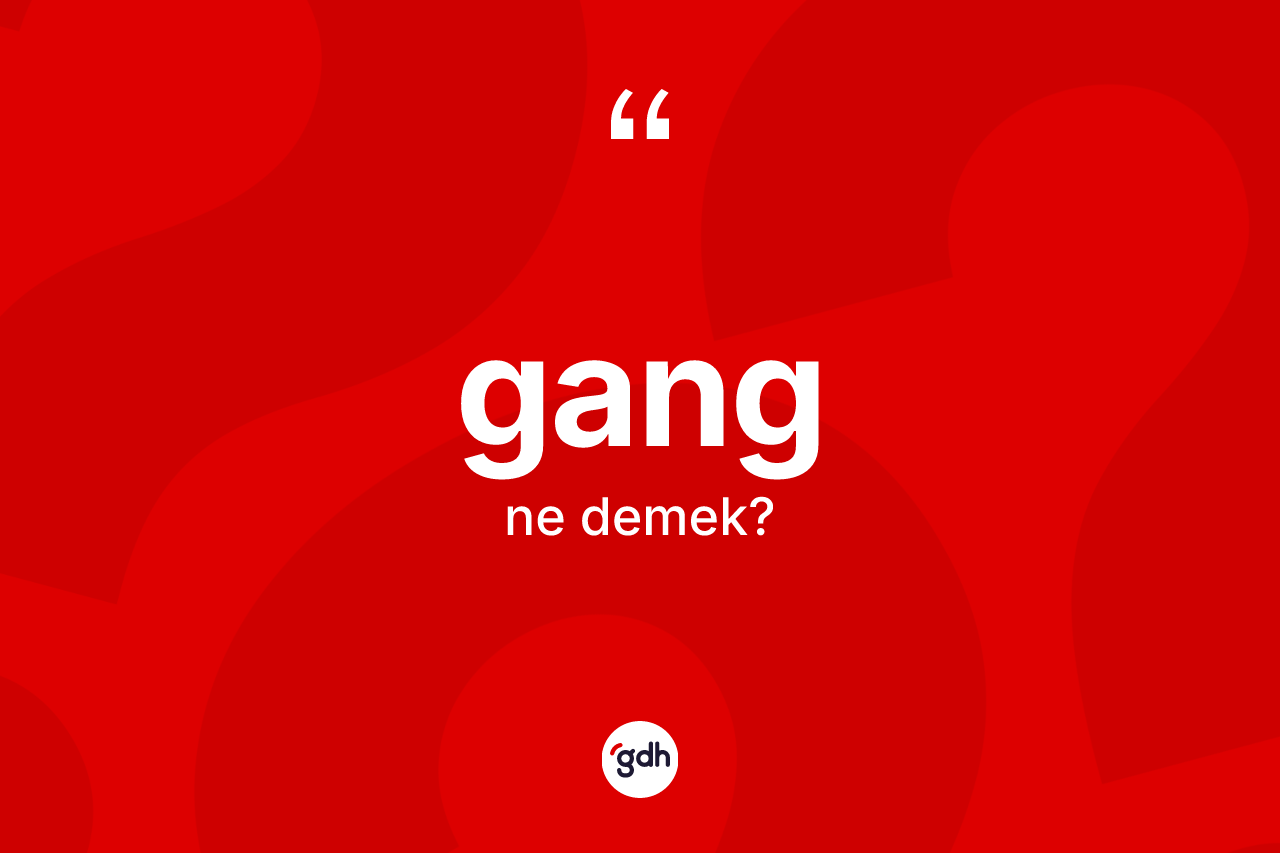 Gang kelimesi ne anlama gelir?