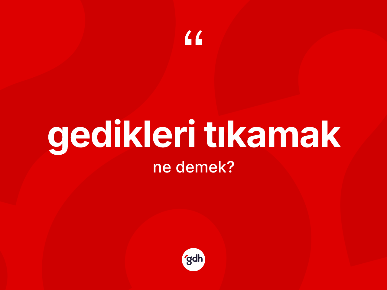 Gedikleri tıkamak ifadesinin tanımı nedir? Gedikleri tıkamak ifadesinin TDK tanımı nedir?