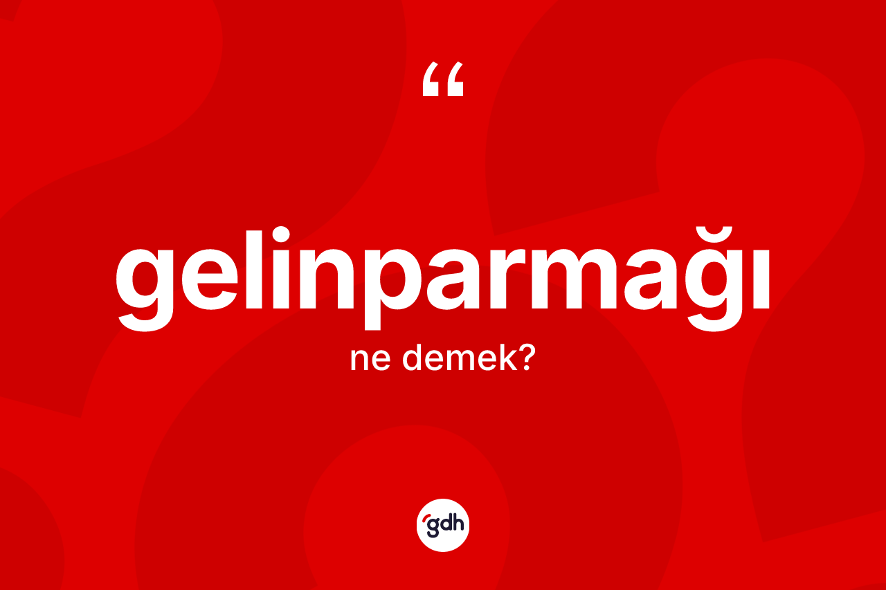 Gelinparmağı kelimesinin anlamı nedir? Gelinparmağının sözlükteki anlamı nedir?