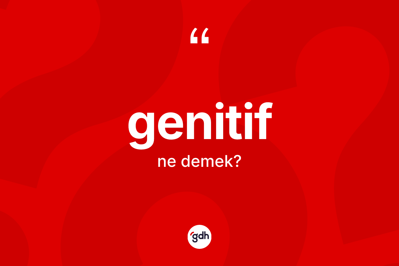 Genitif kelimesi ne anlama gelir? Genitifin TDK'ya göre anlamı nedir?