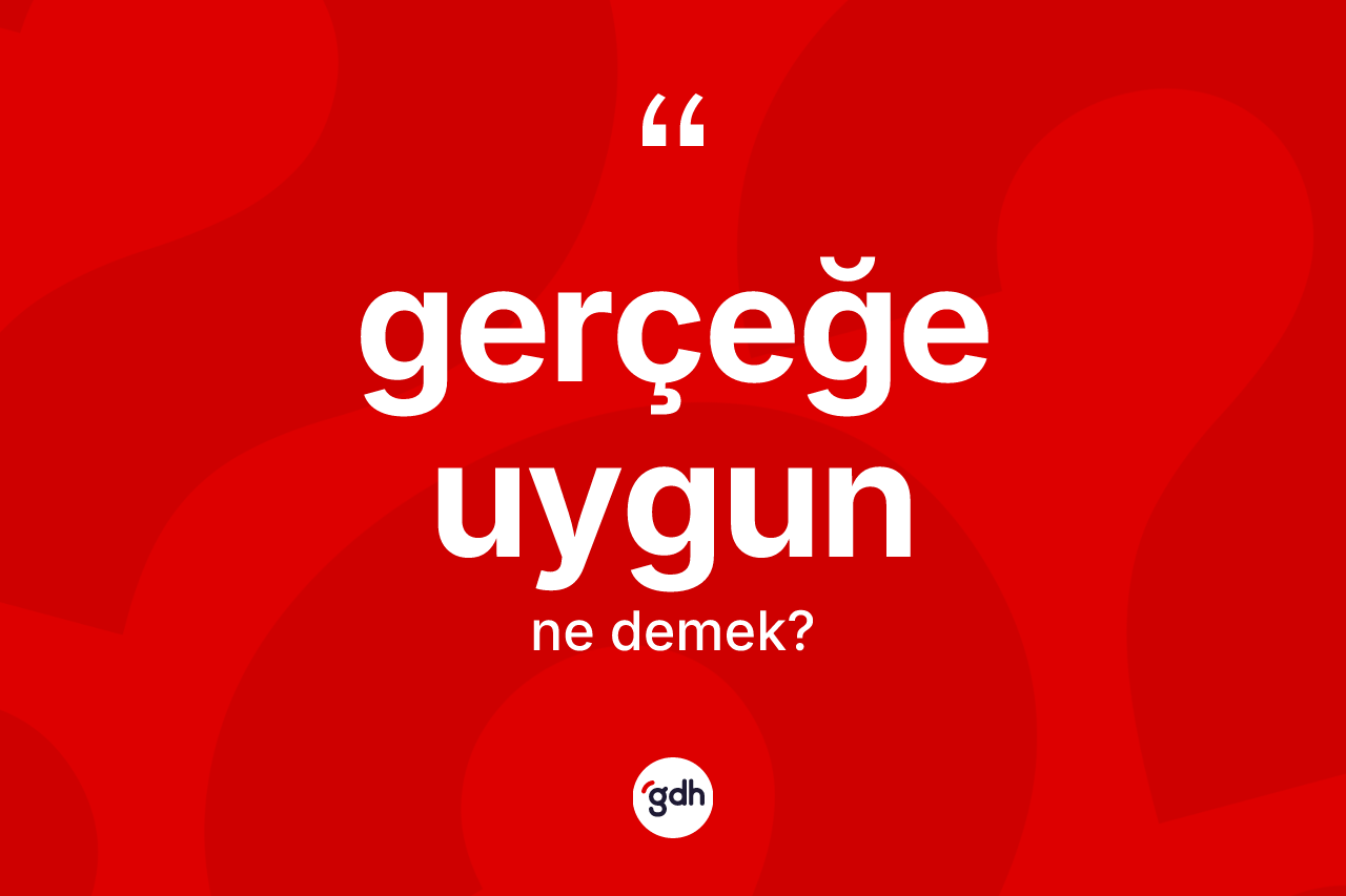 Gerçeğe uygun kelimesi nedir? Gerçeğe uygunun TDK'ya göre anlamı nedir?