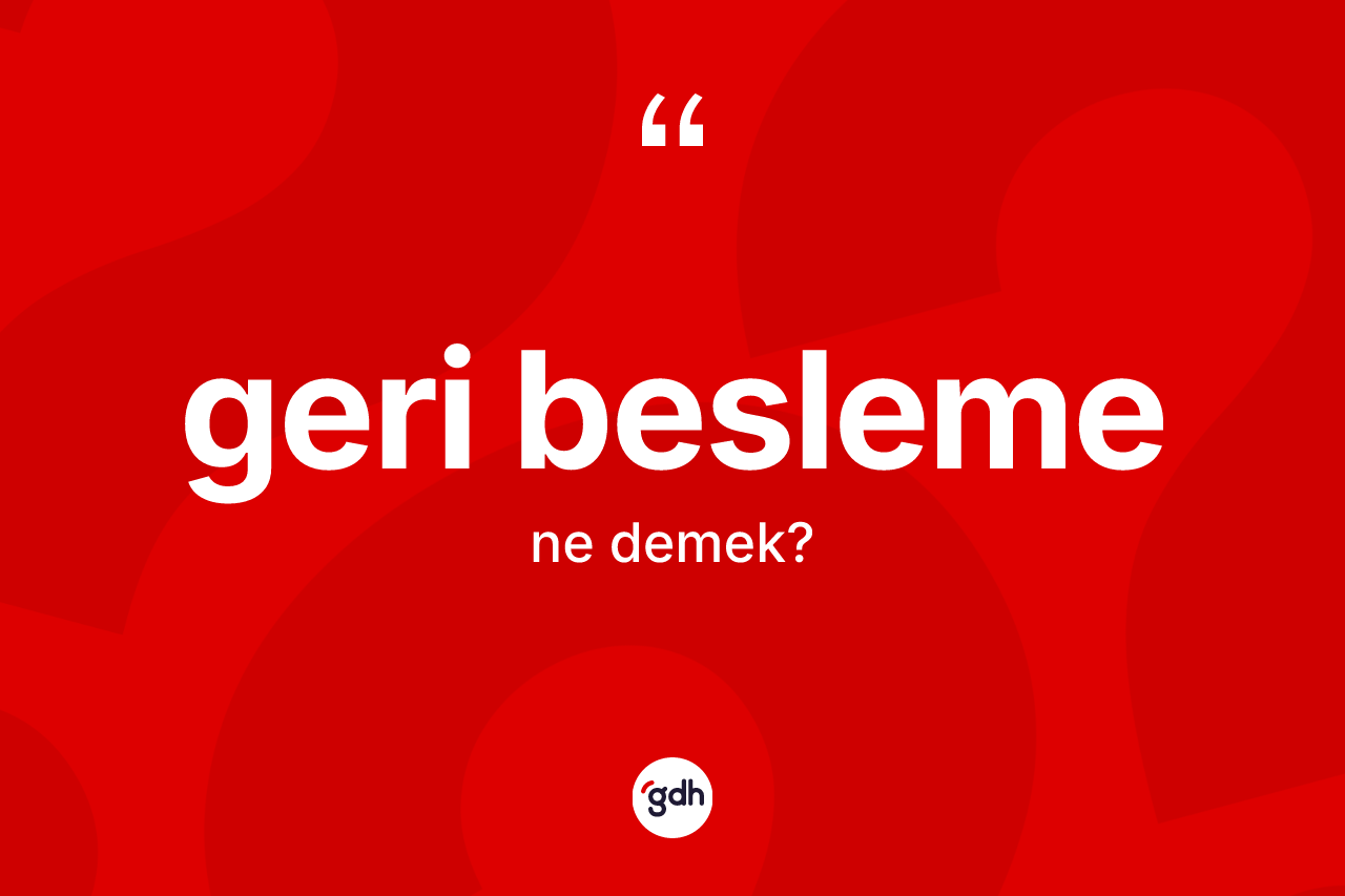 Geri besleme kelimesinin sözlükteki tanımı nedir?