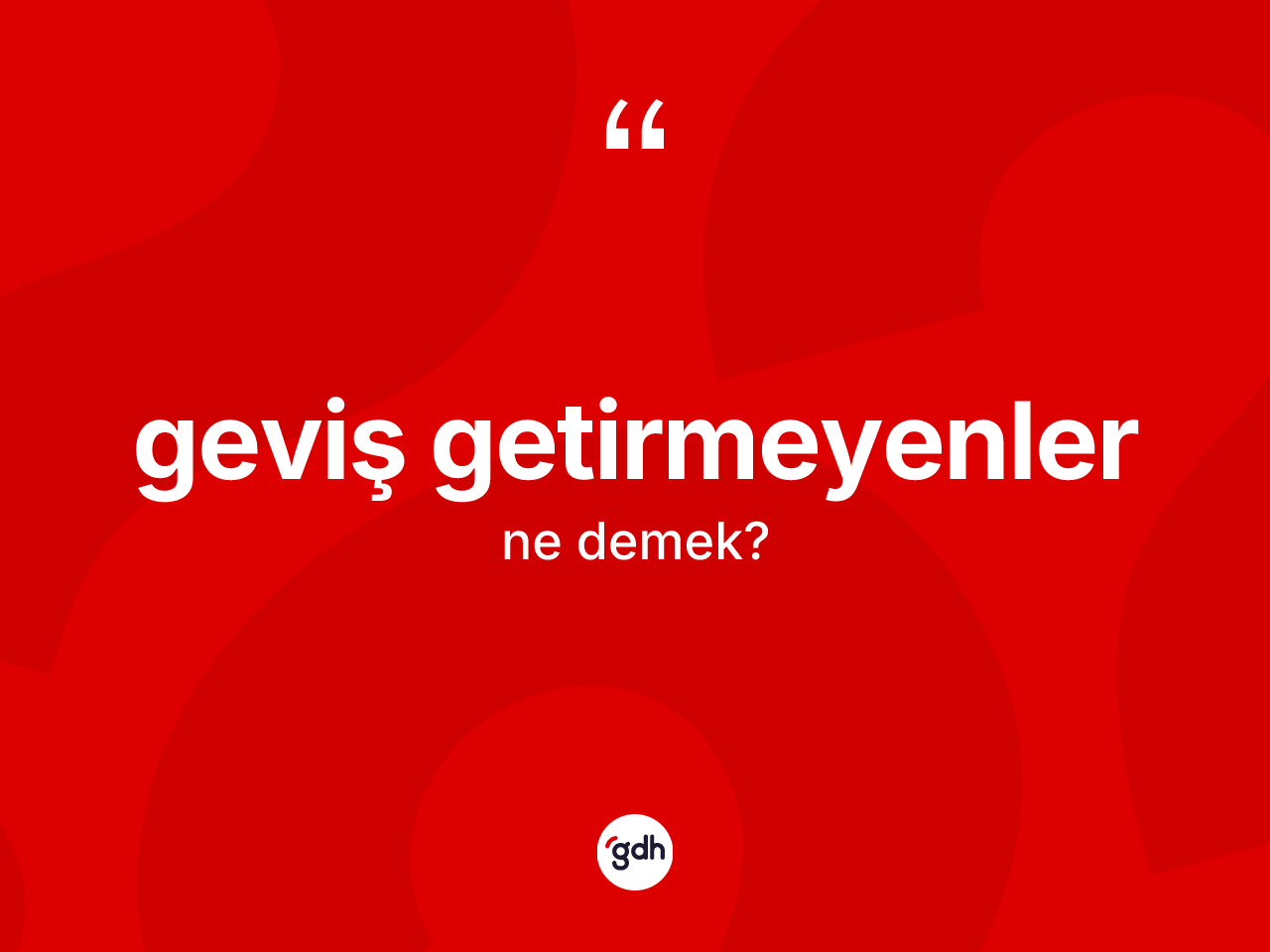 Geviş getirmeyenler kelimesinin tanımı nedir? Geviş getirmeyenlerin sözlükteki anlamı nedir?