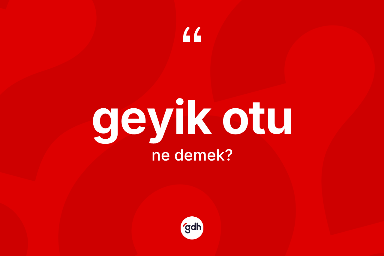 Geyik otu kelimesinin tanımı nedir?