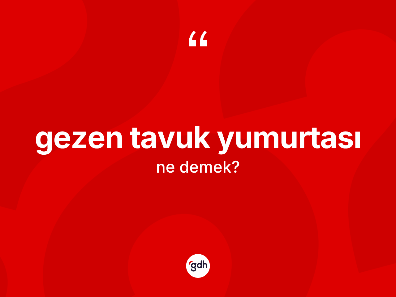 Gezen tavuk yumurtası nedir? Gezen tavuk yumurtası kelimesinin özellikleri nelerdir?