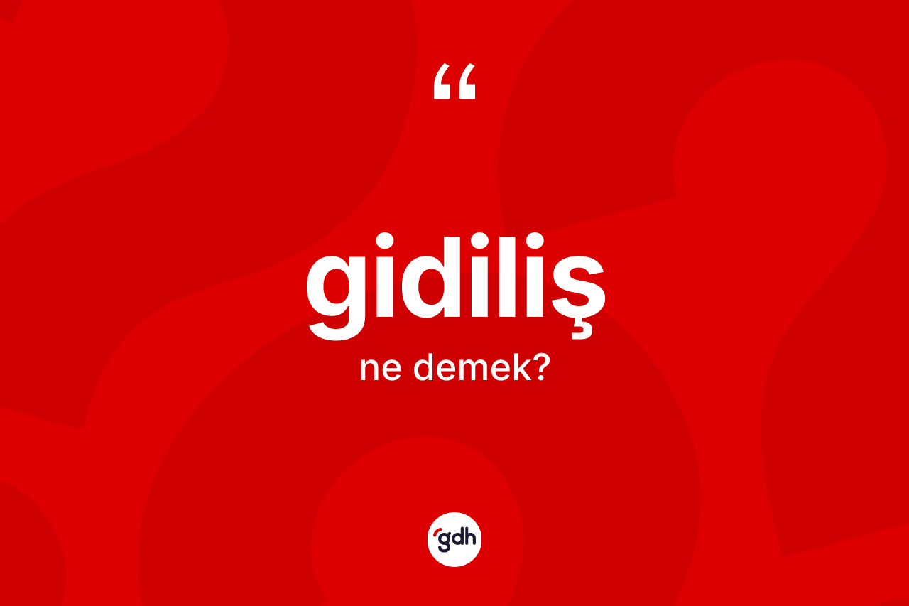 Gidiliş kelimesinin anlamı nedir? Gidiliş kelimesinin TDK'ya göre açıklaması nedir?