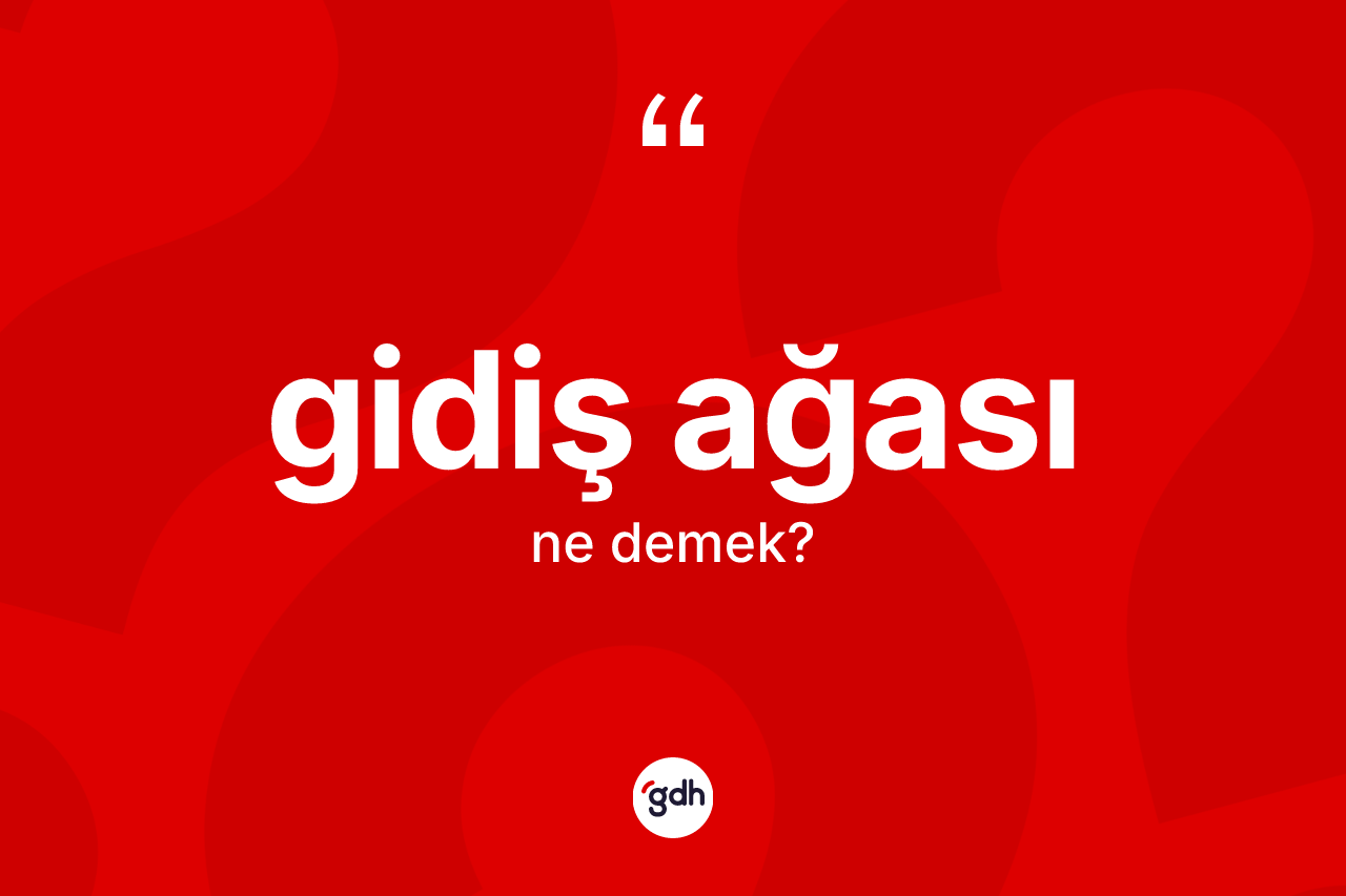Gidiş ağası ne demek? Gidiş ağasının kısaca tanımı nedir?