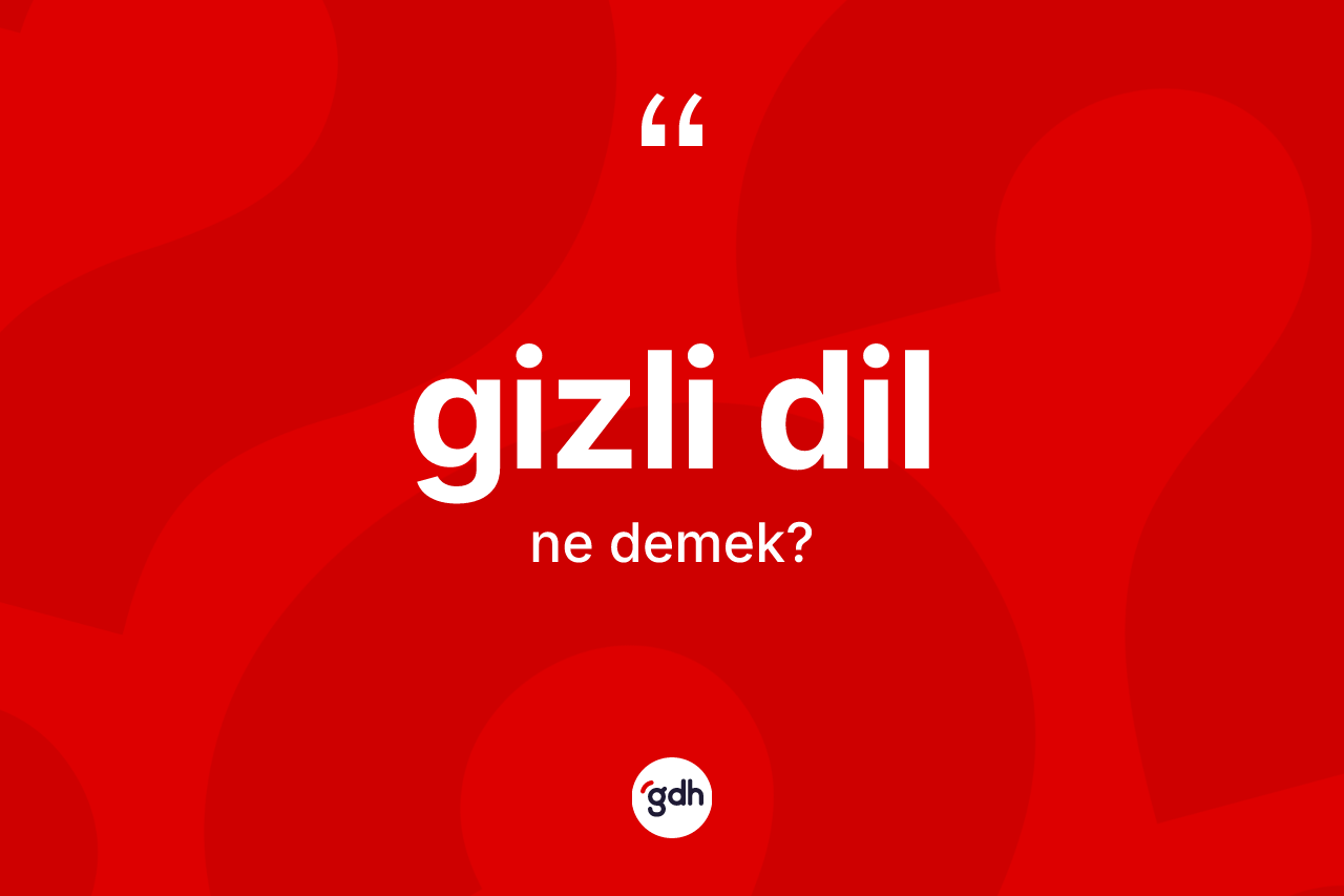 Gizli dil kelimesi ne anlama gelir? Gizli dilin TDK'ya göre anlamı nedir?