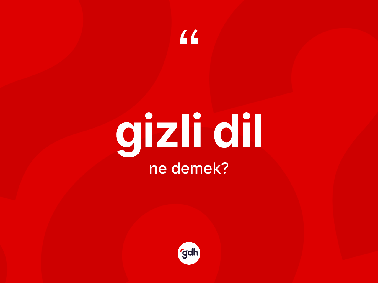 Gizli dil kelimesi ne anlama gelir? Gizli dilin TDK'ya göre anlamı nedir?