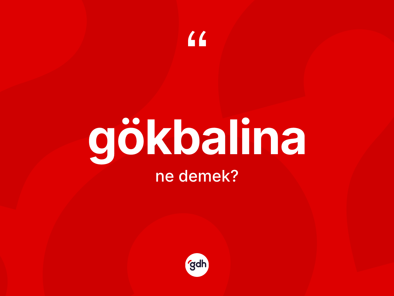 Gökbalina kelimesinin tanımı nedir? Gökbalinanın TDK'ya göre anlamı nedir?