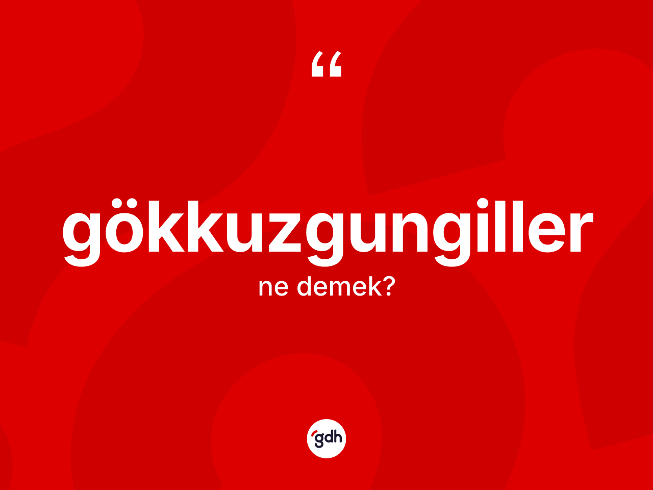 Gökkuzgungiller kelimesinin anlamı nedir? Gökkuzgungiller kelimesinin TDK'ya göre açıklaması nedir?