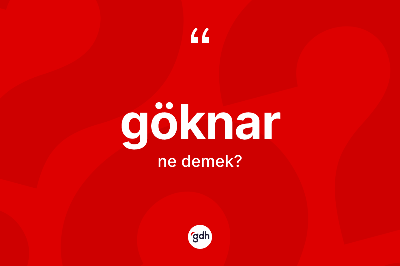 Göknar kelimesi ne demek? Göknarın TDK'ya göre anlamı nedir?