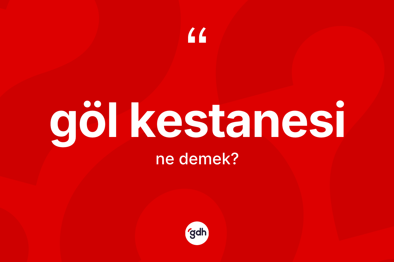 Göl kestanesi kelimesinin tanımı nedir? Göl kestanesi kelimesinin TDK anlamı nedir?