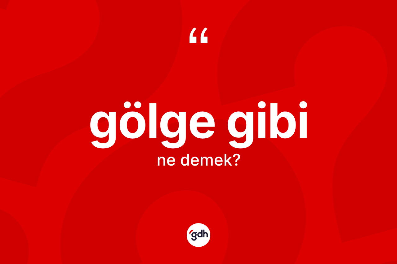 Gölge gibi nedir? Gölge gibi ifadesi hangi durumlarda kullanılır?
