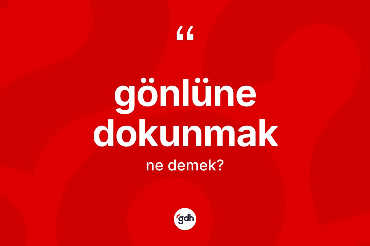 Gönlüne dokunmak ifadesinin sözlükteki anlamı nedir? Gönlüne dokunmak ifadesi nerede kullanılır?