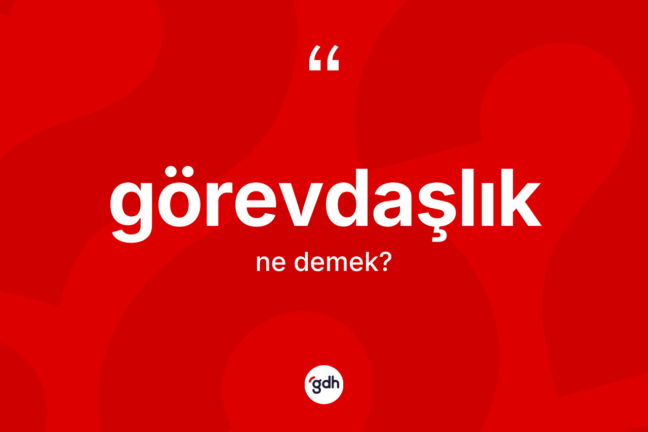 Görevdaşlık kelimesi ne anlama gelir? Görevdaşlık kelimesinin kaç farklı anlamı var?