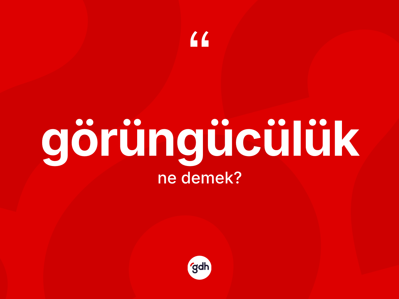 Görüngücülük kelimesi ne demek? Görüngücülük kelimesinin TDK anlamı nedir?