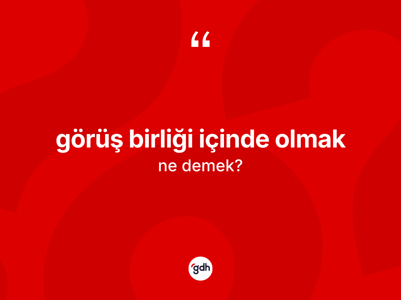 Görüş birliği içinde olmak ifadesinin sözlükteki anlamı nedir? Görüş birliği içinde olmak ifadesinin kaç farklı anlamı var?