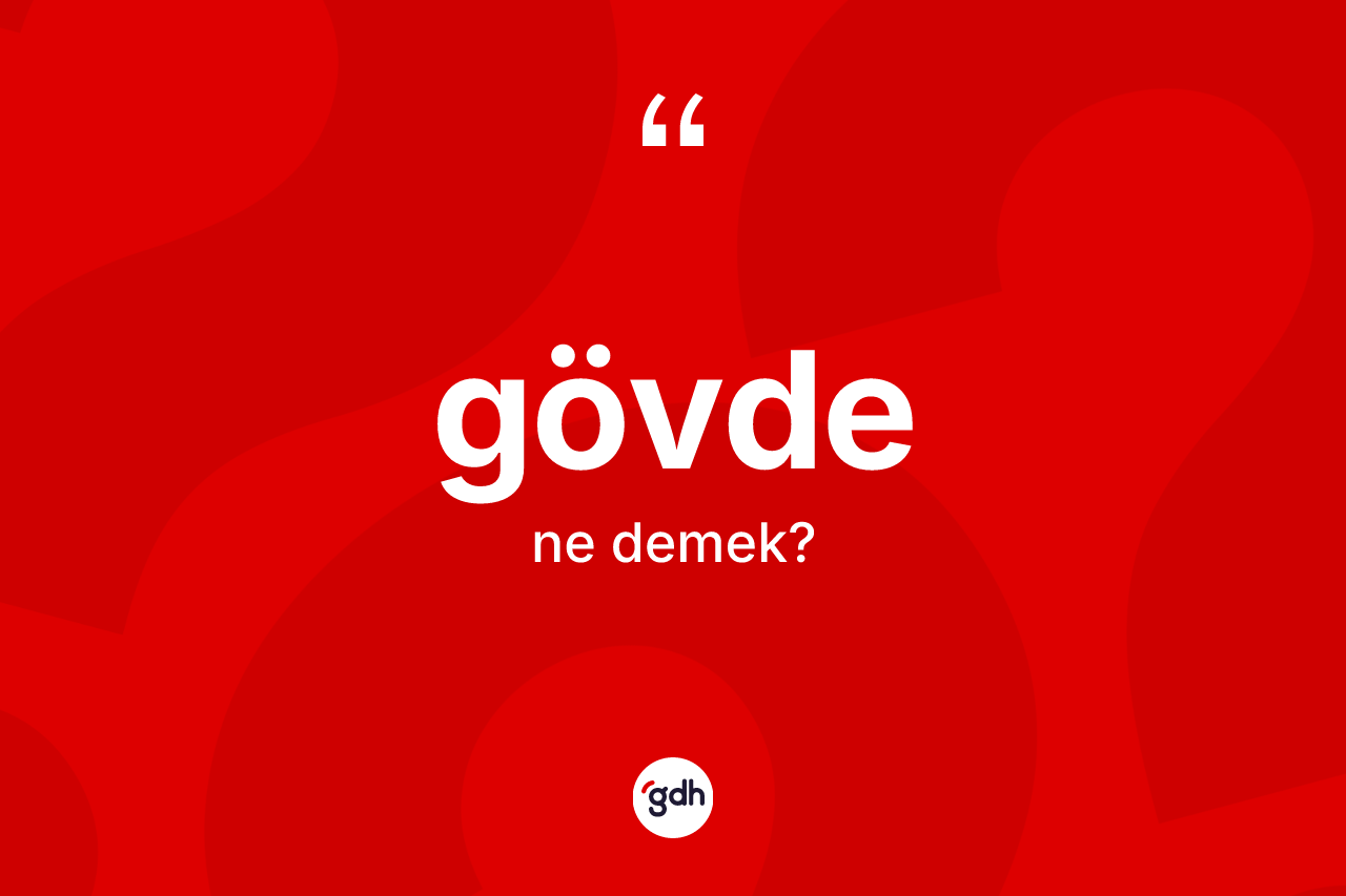 Gövde kelimesi ne anlama gelir? Gövdenin sözlükteki anlamı nedir?