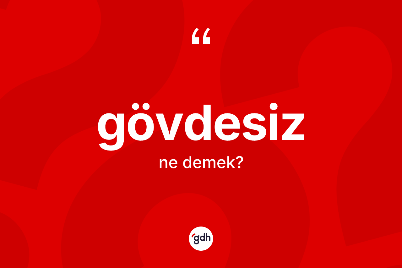 Gövdesiz kelimesinin anlamı nedir? Gövdesizin sözlükteki anlamı nedir?