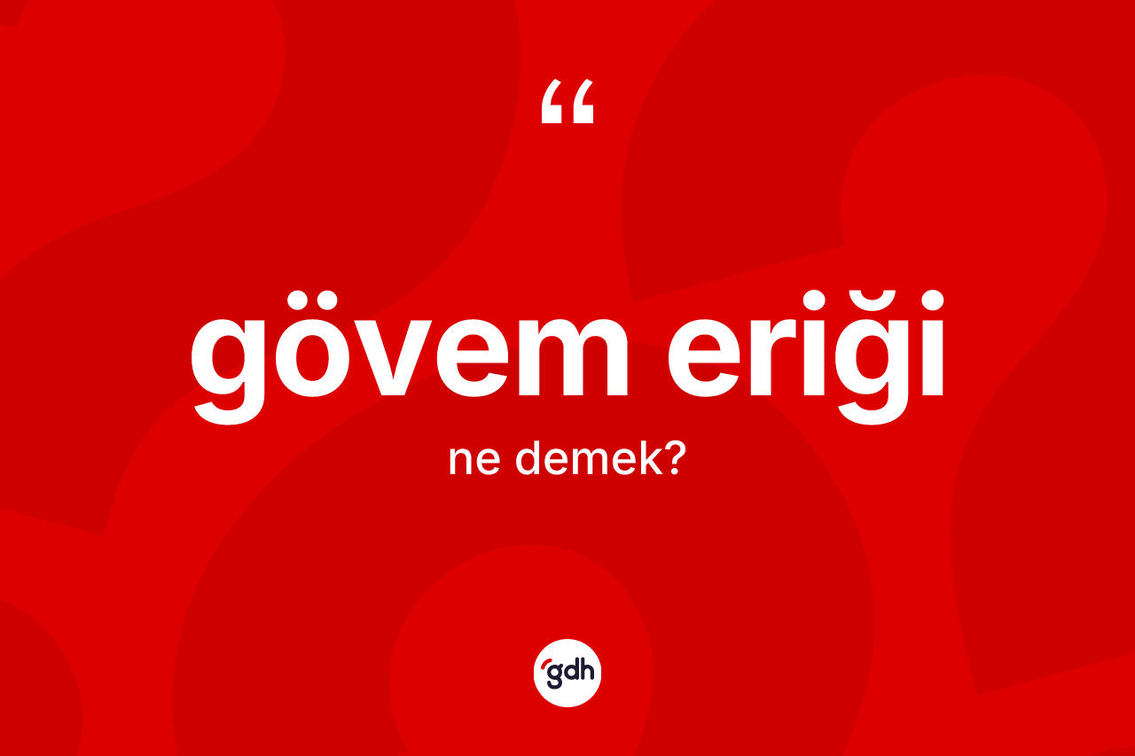 Gövem eriği kelimesi ne anlama gelir? Gövem eriğinin TDK'ya göre anlamı nedir?