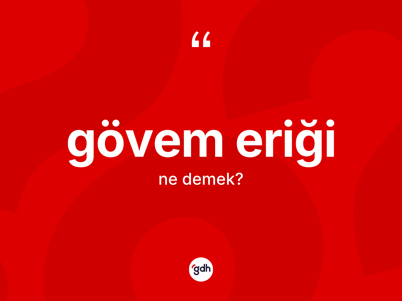 Gövem eriği kelimesi ne anlama gelir? Gövem eriğinin TDK'ya göre anlamı nedir?