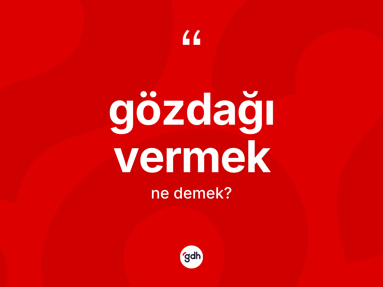 Gözdağı vermek sözü nedir? Gözdağı vermek ifadesi nerede kullanılır?