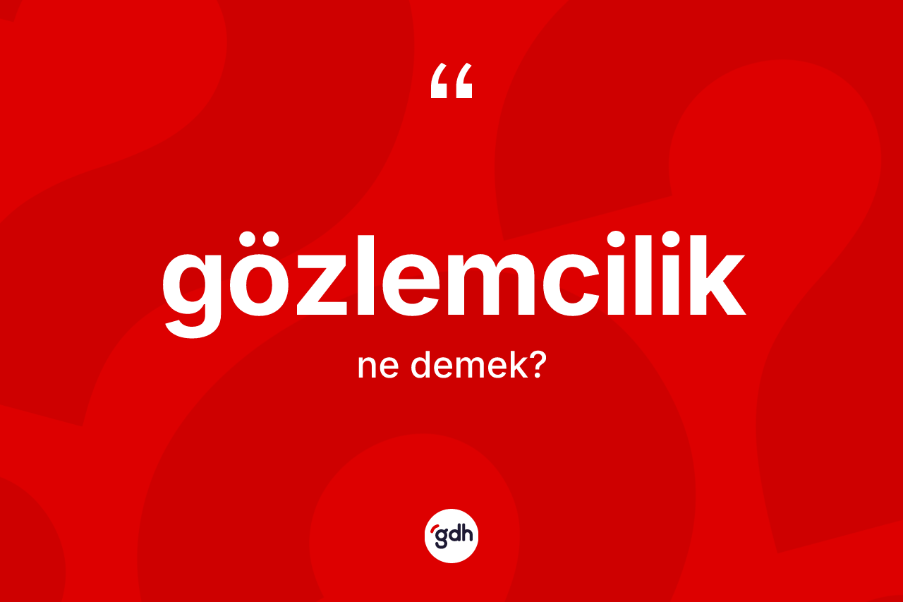 Gözlemcilik kelimesinin sözlükteki tanımı nedir? Gözlemciliğin TDK'ya göre anlamı nedir?