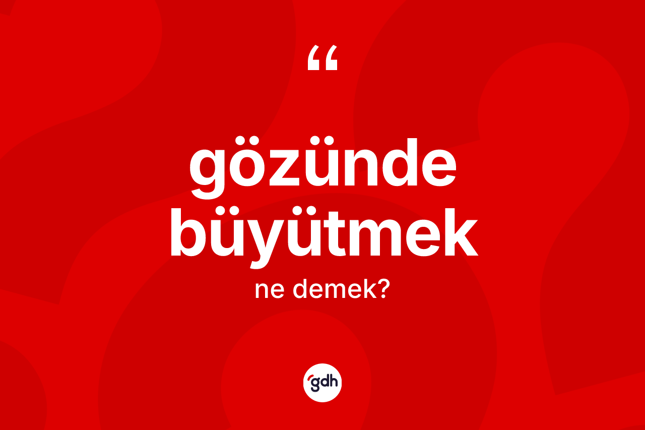 Gözünde büyütmek ifadesinin sözlükteki anlamı nedir?