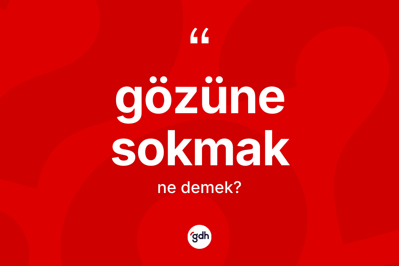 Gözüne sokmak ne demektir?