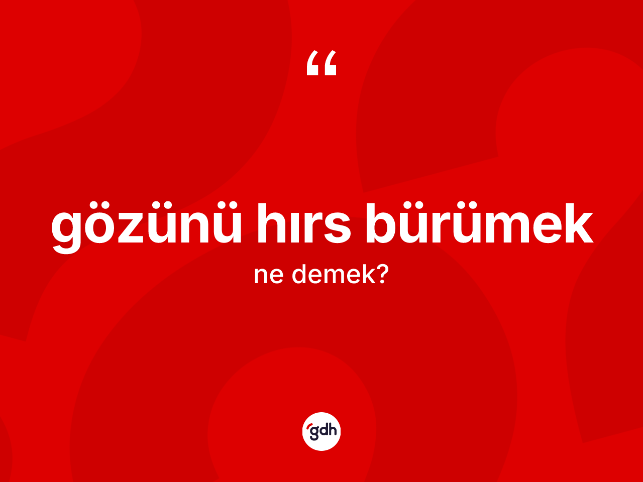 Gözünü hırs bürümek ne demektir? Gözünü hırs bürümek ifadesi hangi durumlarda kullanılır