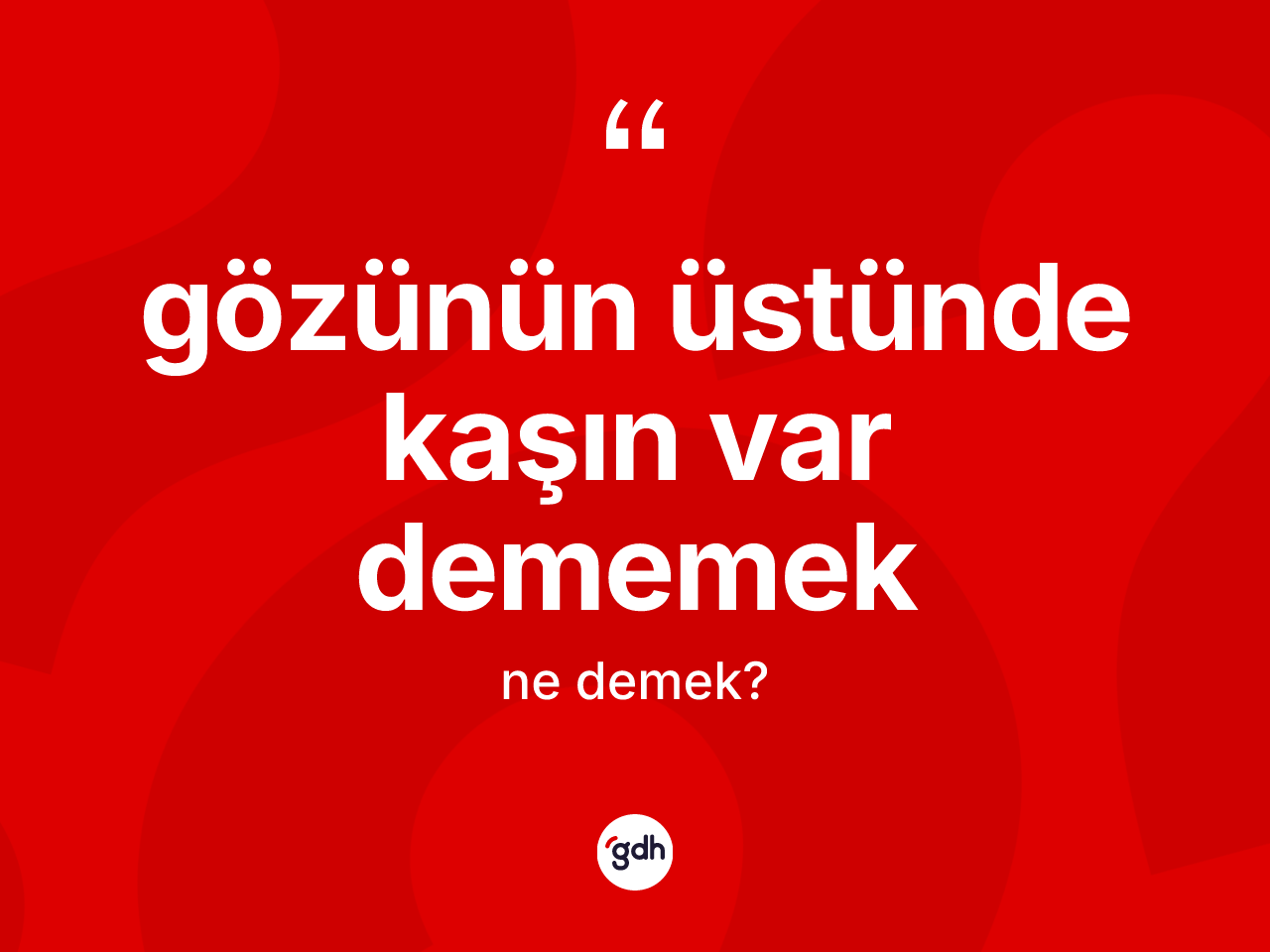 Gözünün üstünde kaşın var dememek ne anlama gelir? Gözünün üstünde kaşın var dememek ifadesi nerede kullanılır?