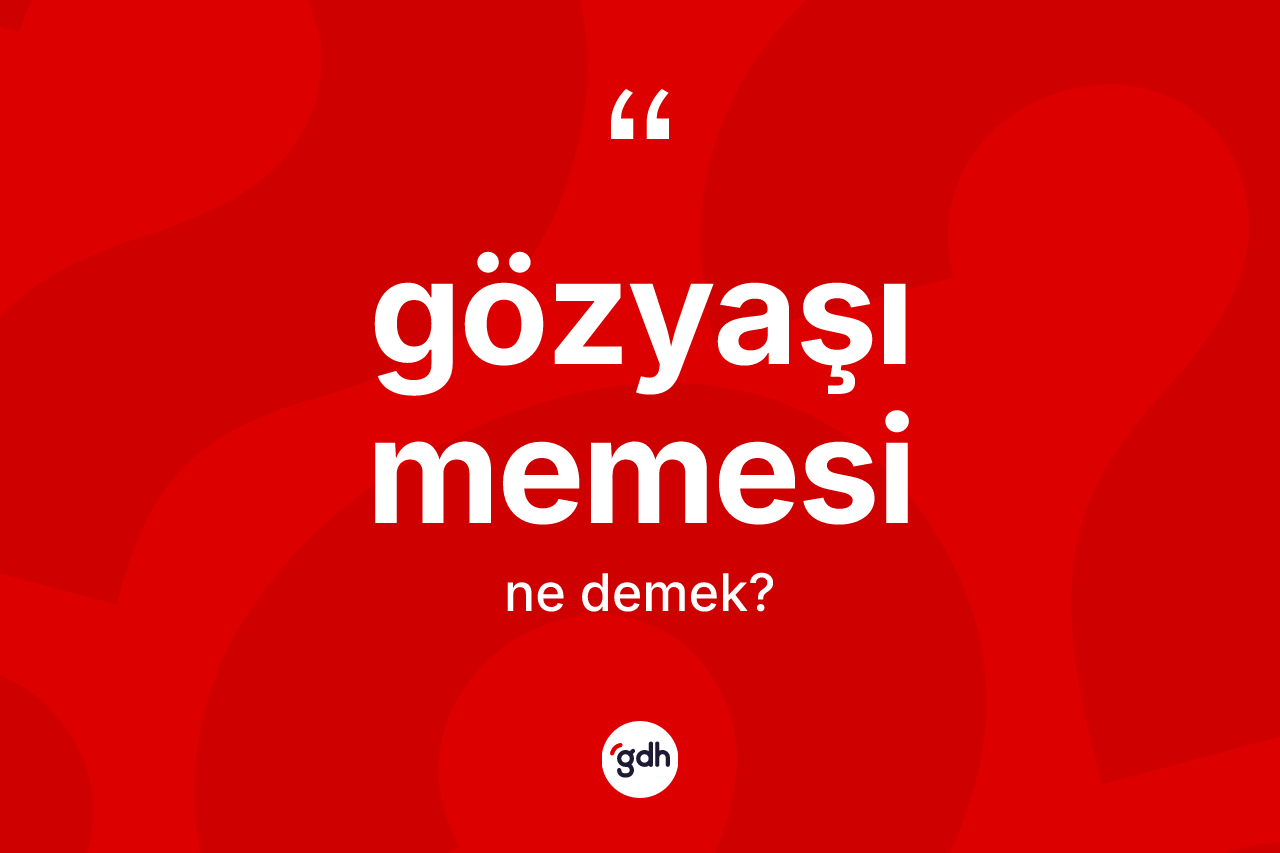 Gözyaşı memesi kelimesinin anlamı nedir? Gözyaşı memesinin kısaca tanımı nedir?