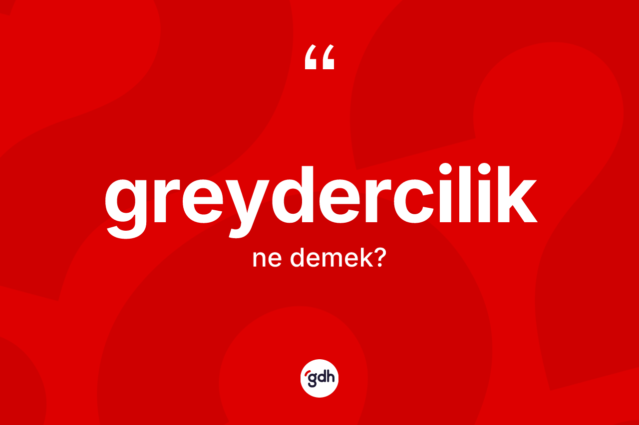 Greydercilik kelimesi nedir? Greyderciliğin TDK'ya göre anlamı nedir?