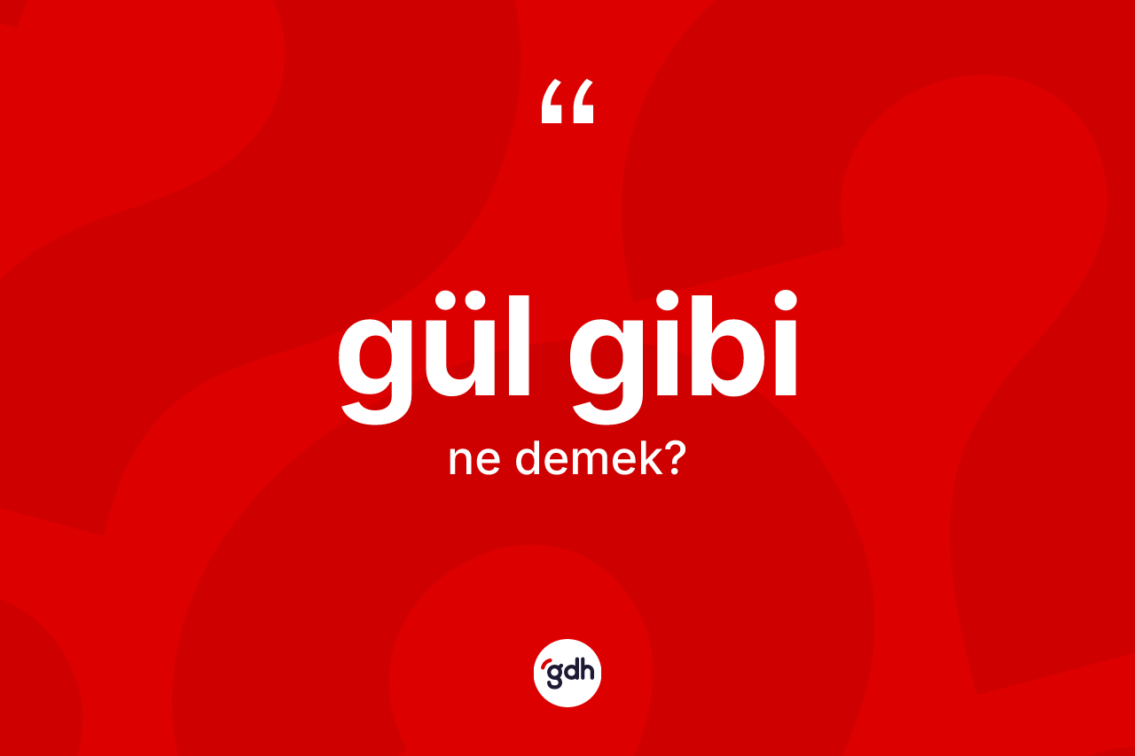 Gül gibi ifadesinin tanımı nedir? Gül gibi ifadesinin TDK tanımı nedir?