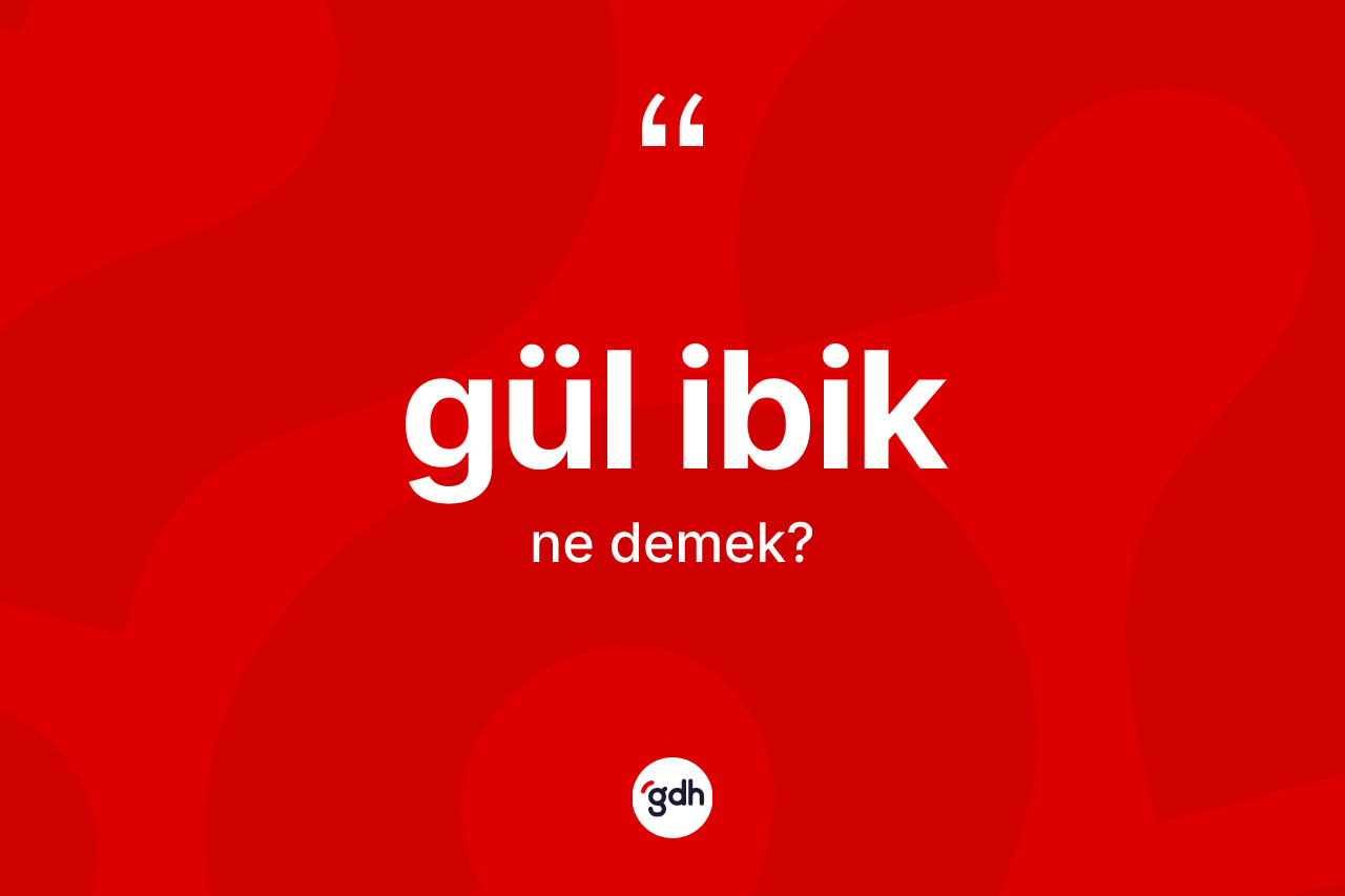 Gül ibik kelimesi nedir? Gül ibik kelimesinin TDK anlamı nedir?