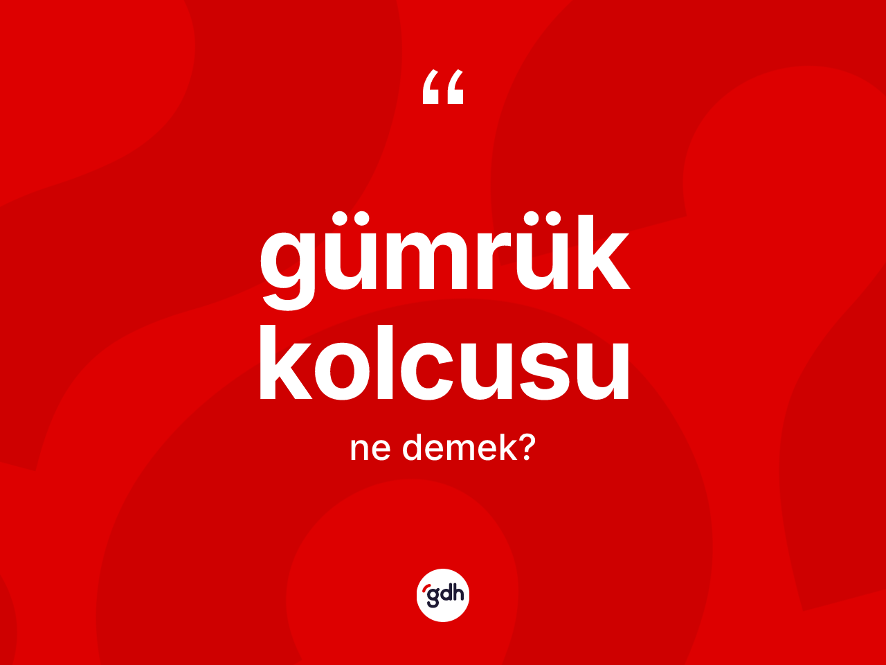 Gümrük kolcusu ne anlama gelir? Gümrük kolcusu kelimesinin kaç farklı anlamı var?