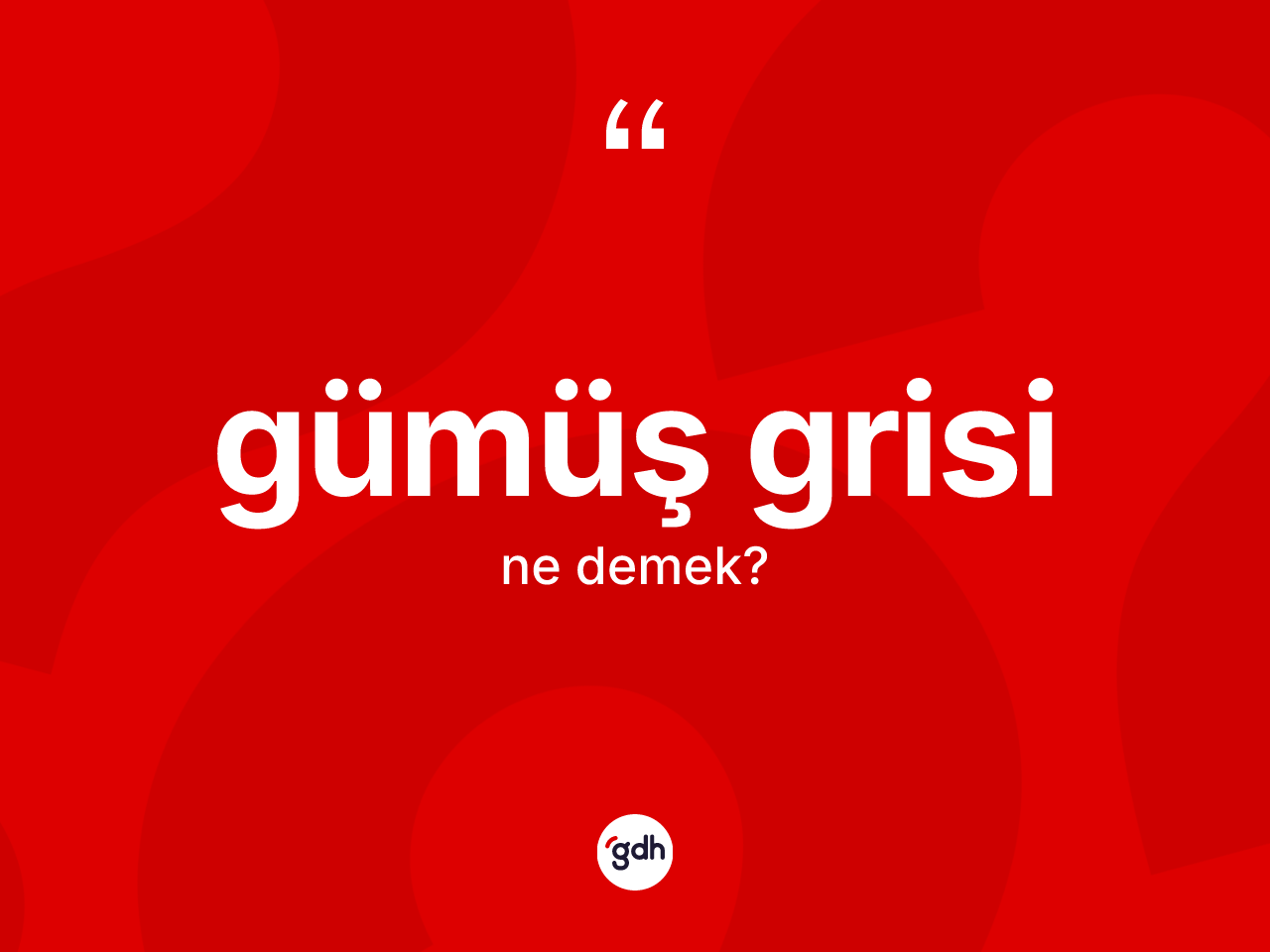Gümüş grisi ne demek? Gümüş grisinin TDK'ya göre anlamı nedir?