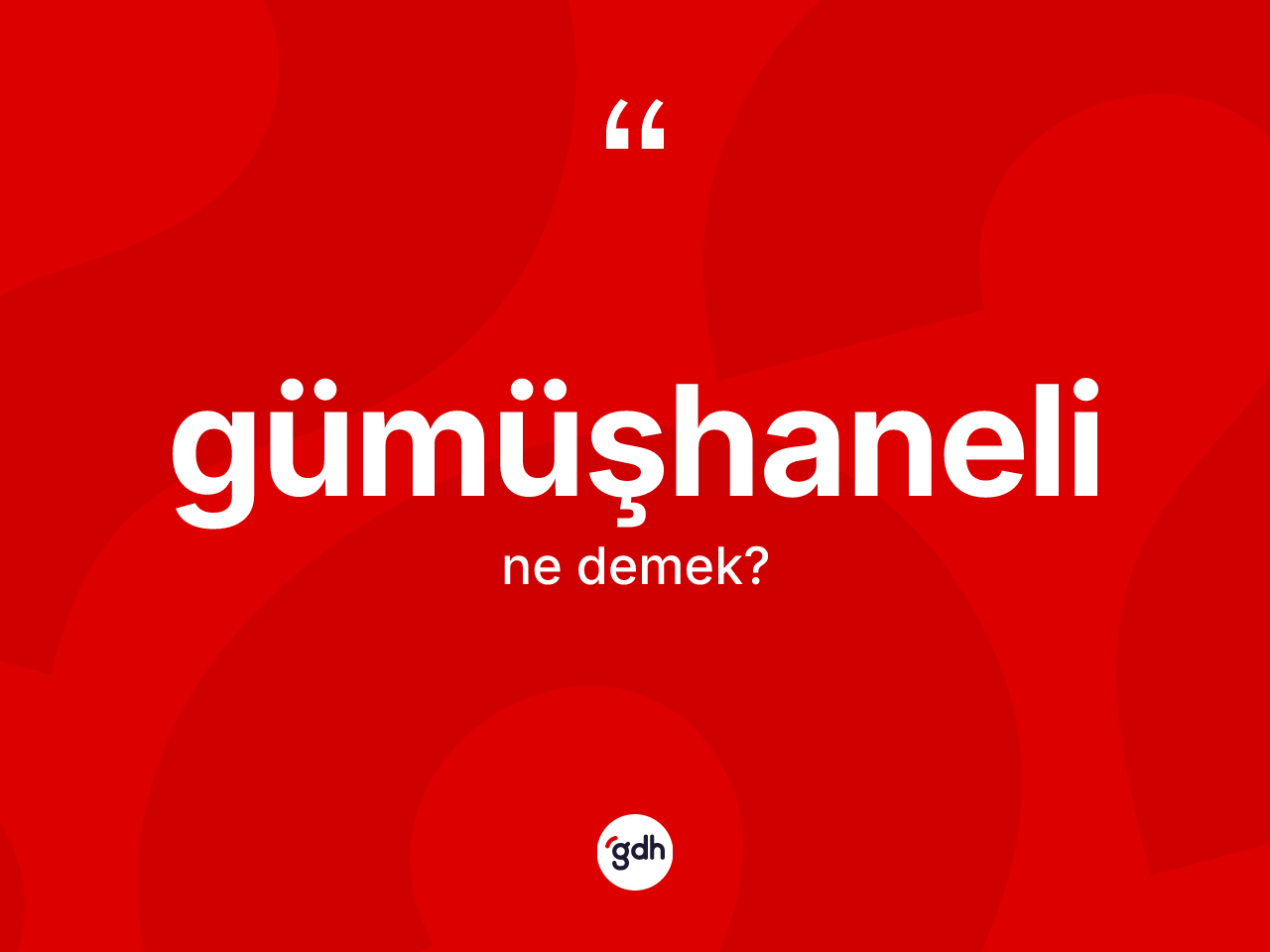 Gümüşhaneli kelimesinin sözlükteki tanımı nedir? Gümüşhaneli'nin TDK'ya göre anlamı nedir?