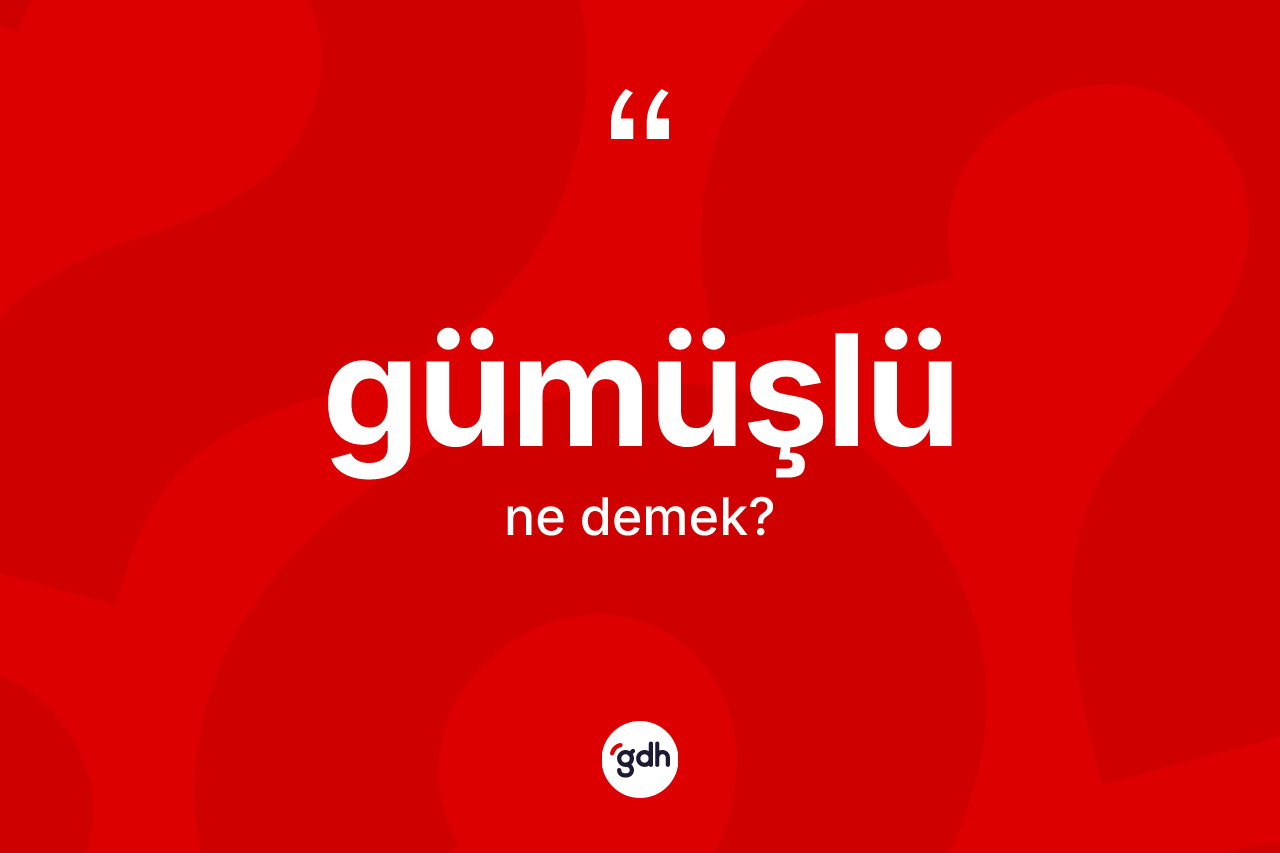 Gümüşlü kelimesinin anlamı nedir?